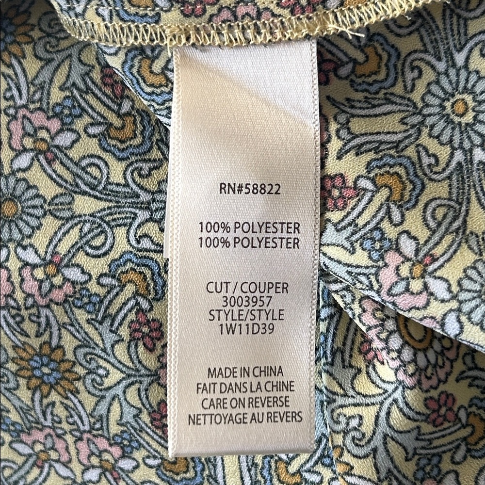 Max Studio oversized tie front patterned blouse s… - image 9